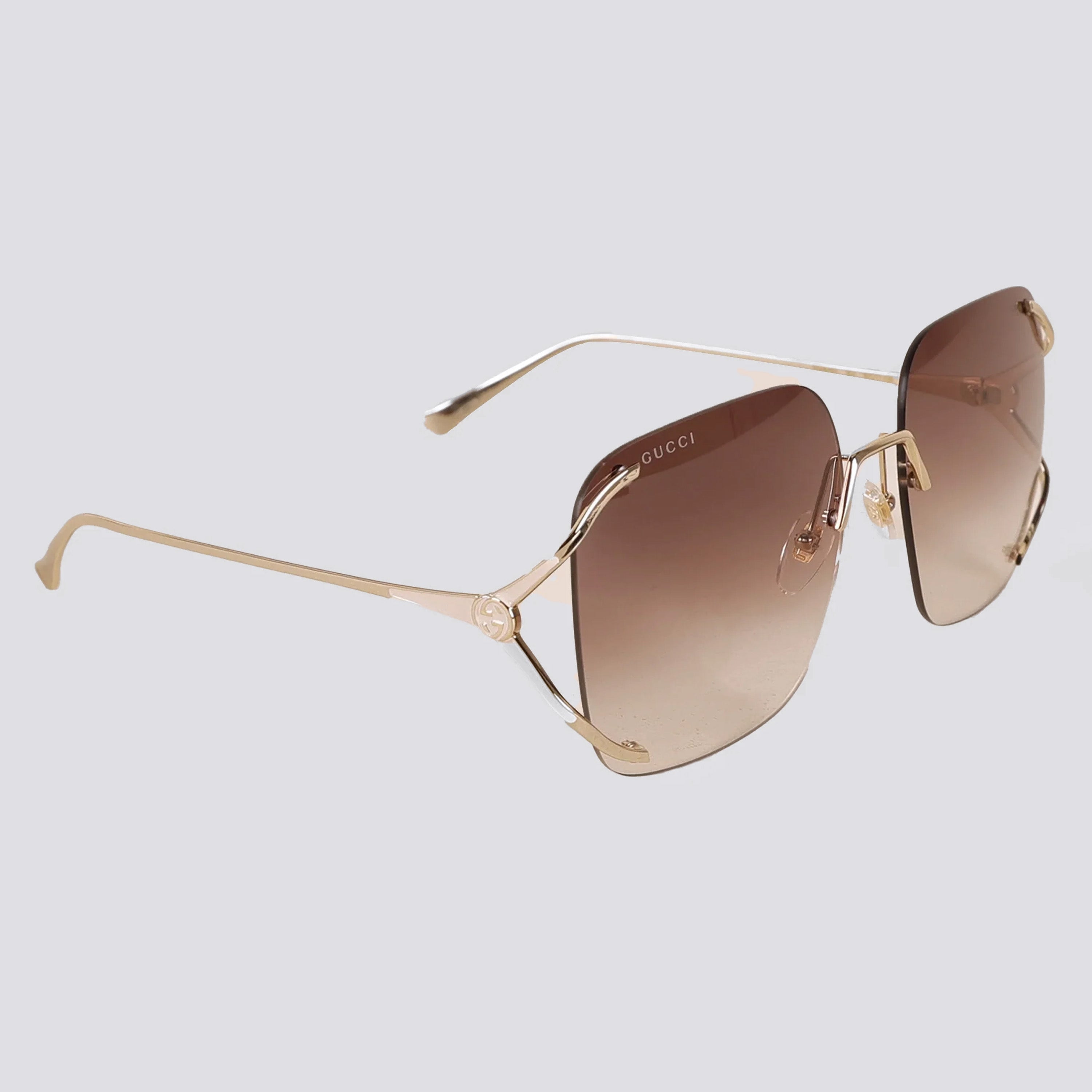 Gafas de Sol Dorado-Café Gucci