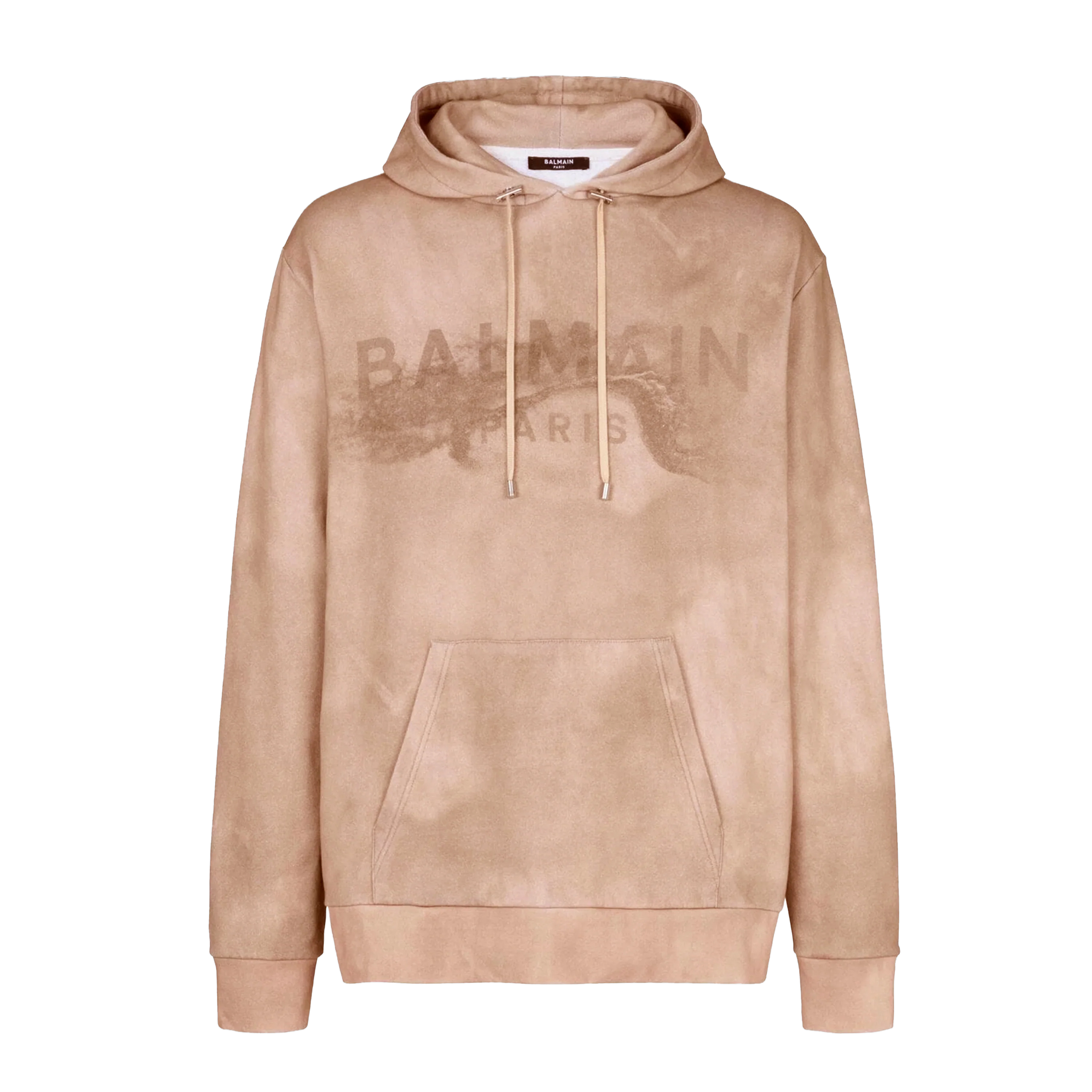 Buzo Tipo Hoodie Beige Balmain Desert