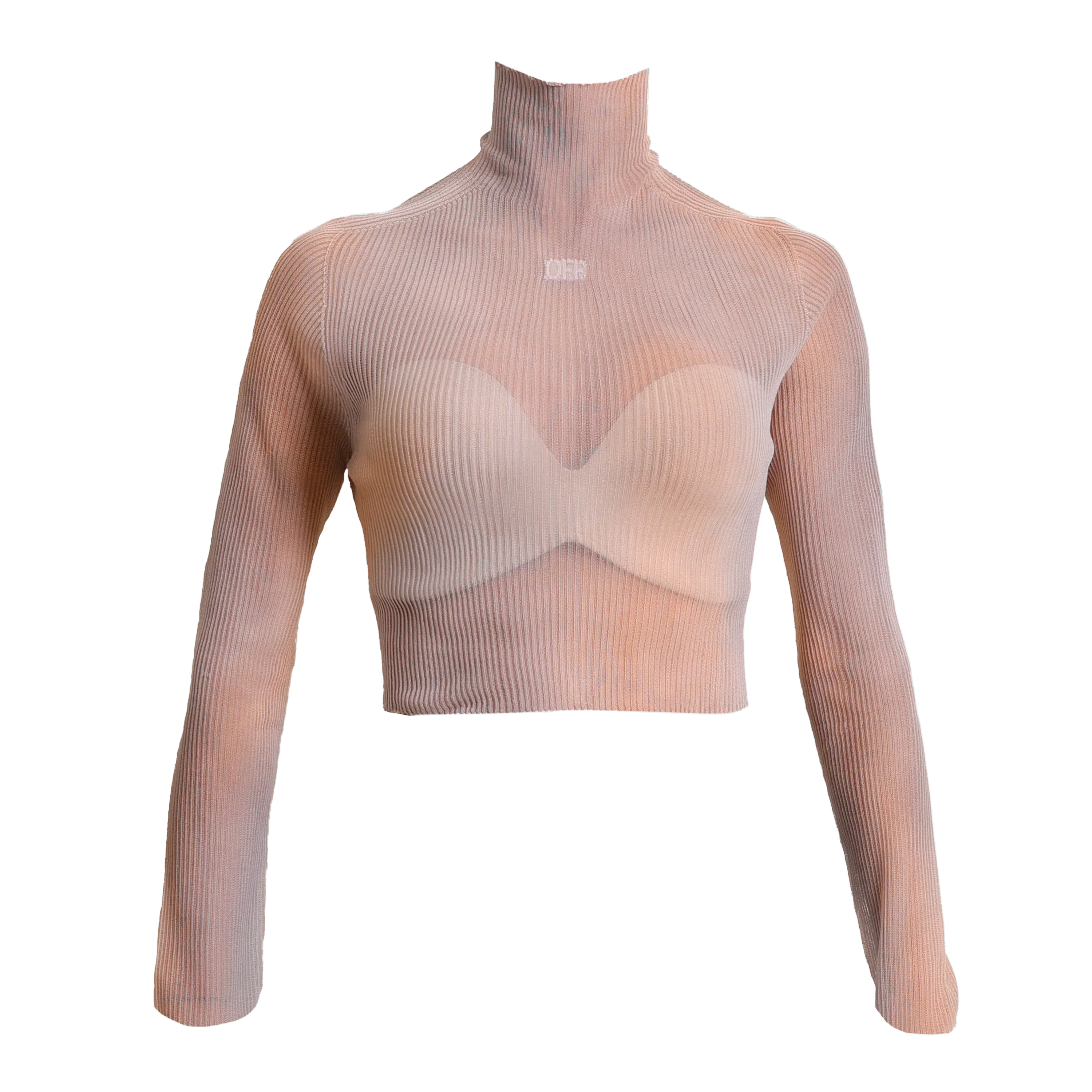 Top Camel Off-White Turtle Neck