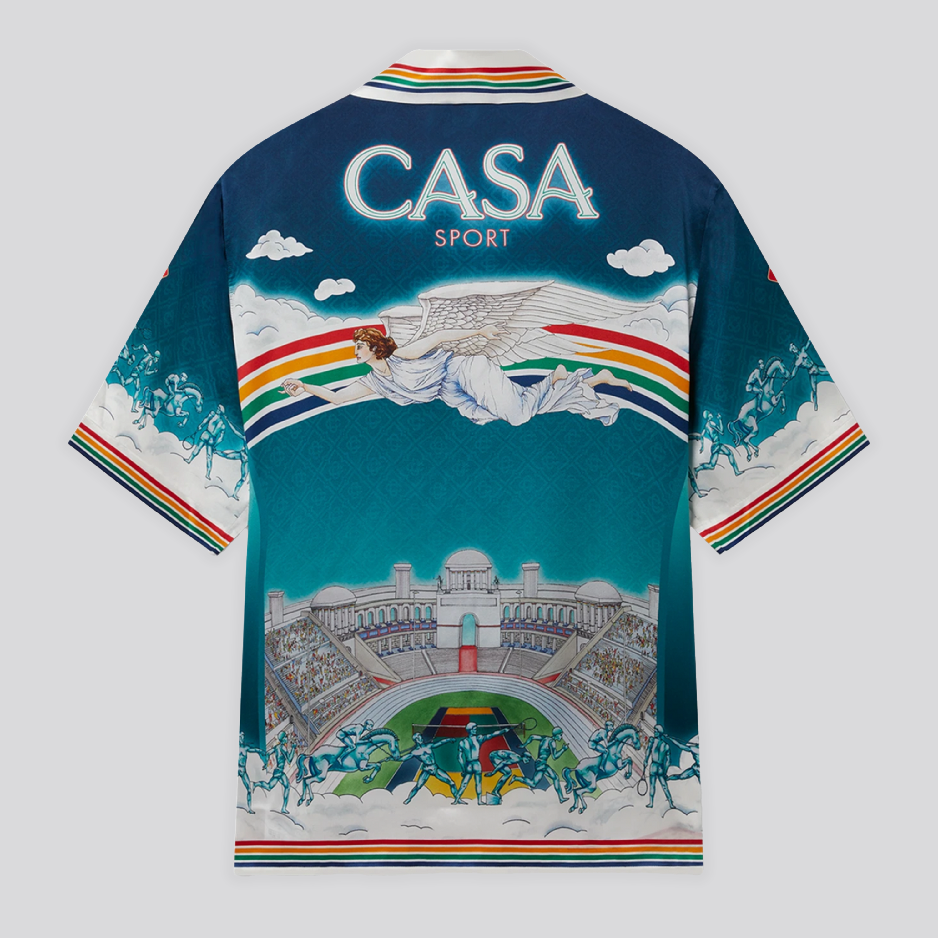 Camisa Azul Casablanca La Déesse Du Stade Silk