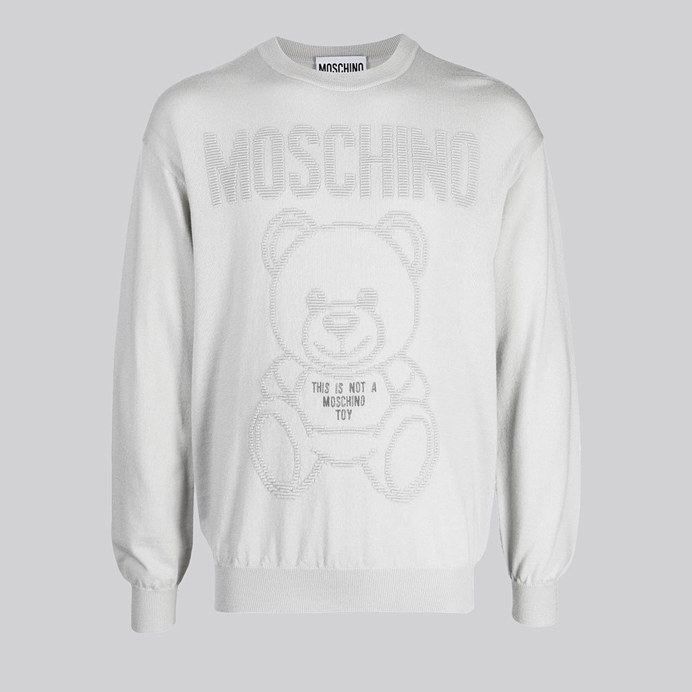 Suéter Gris Moschino Couture Teddy Bear