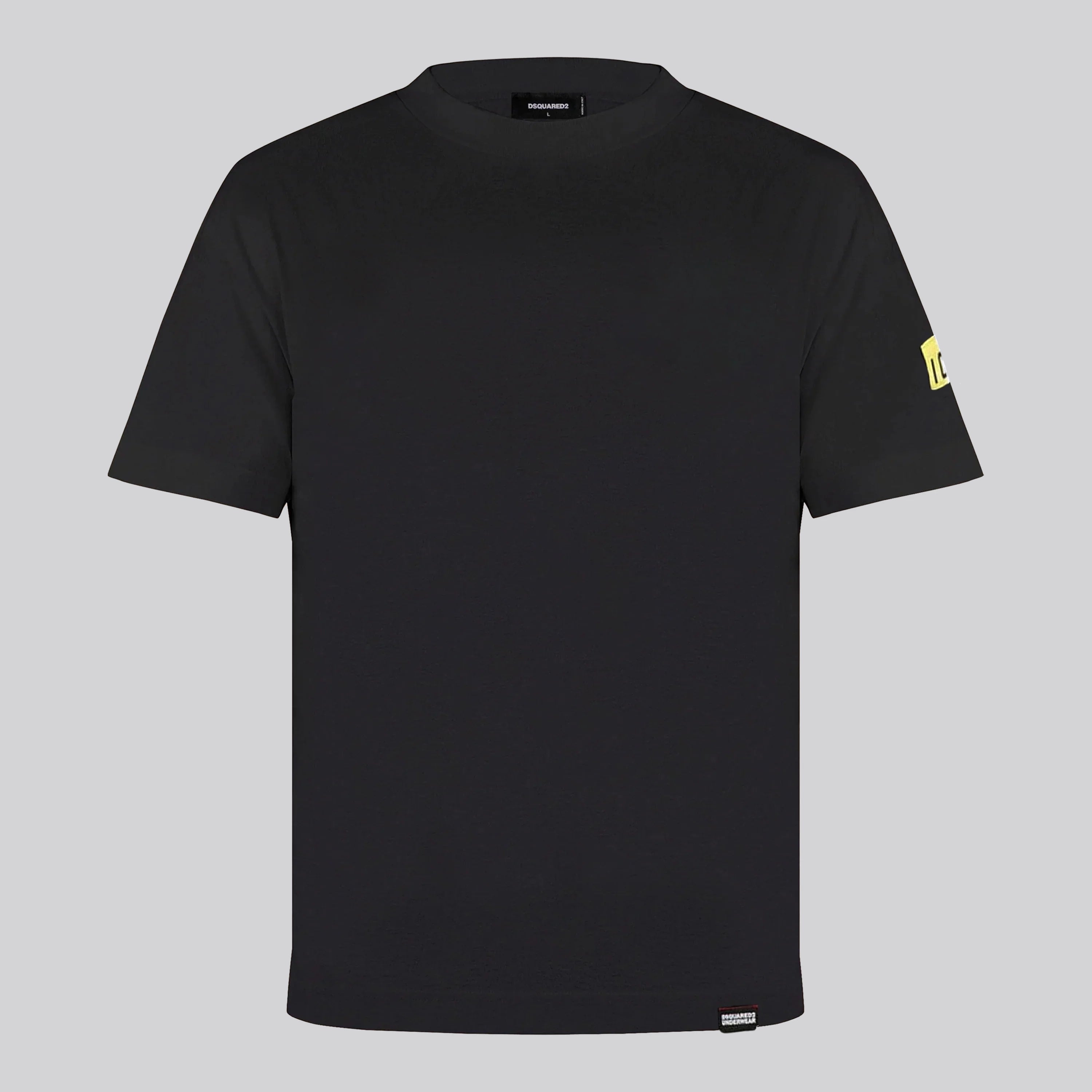 Camiseta Negra Dsquared2 Amarillo Icon Tag
