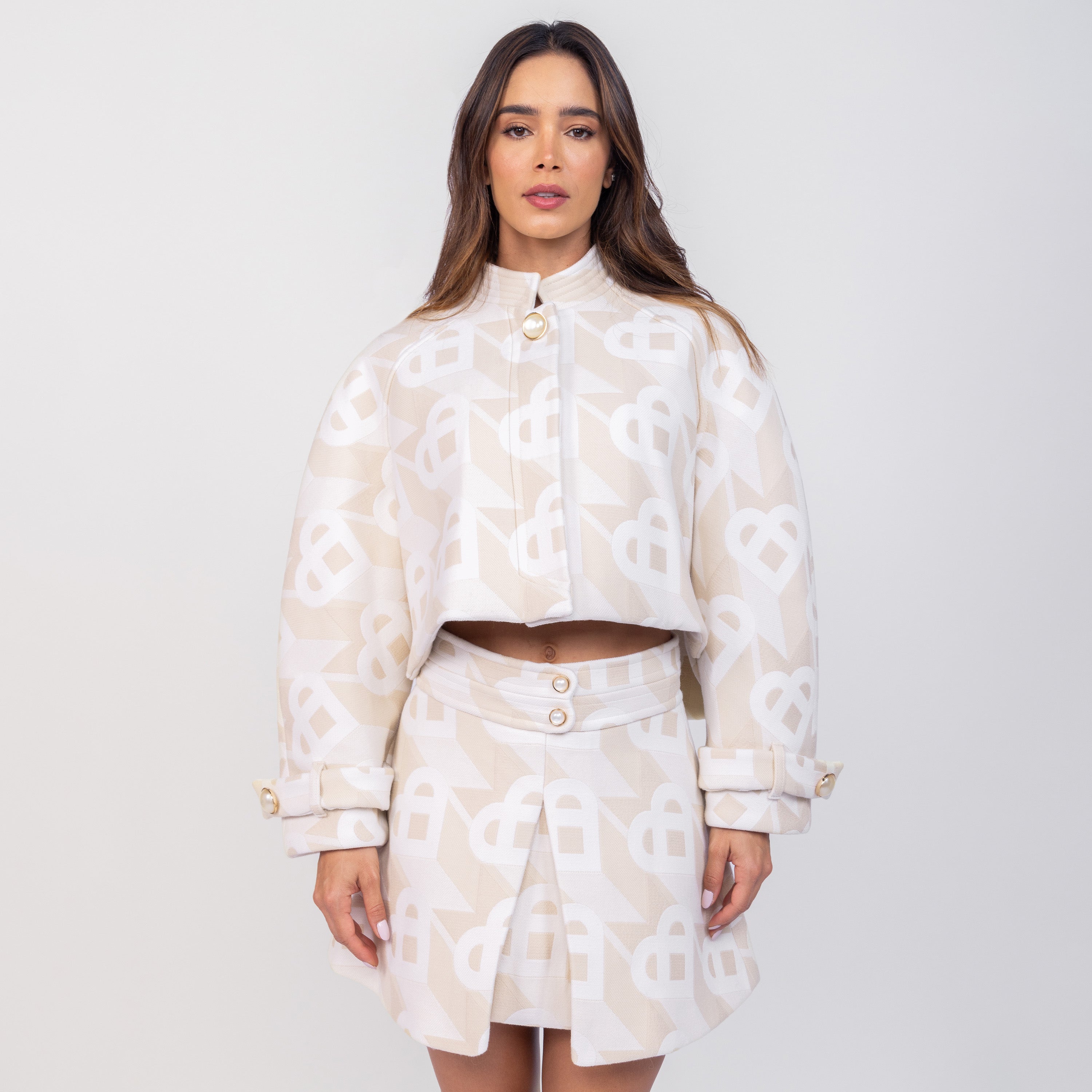 Chaqueta Beige Casablanca Heart Monogramme
