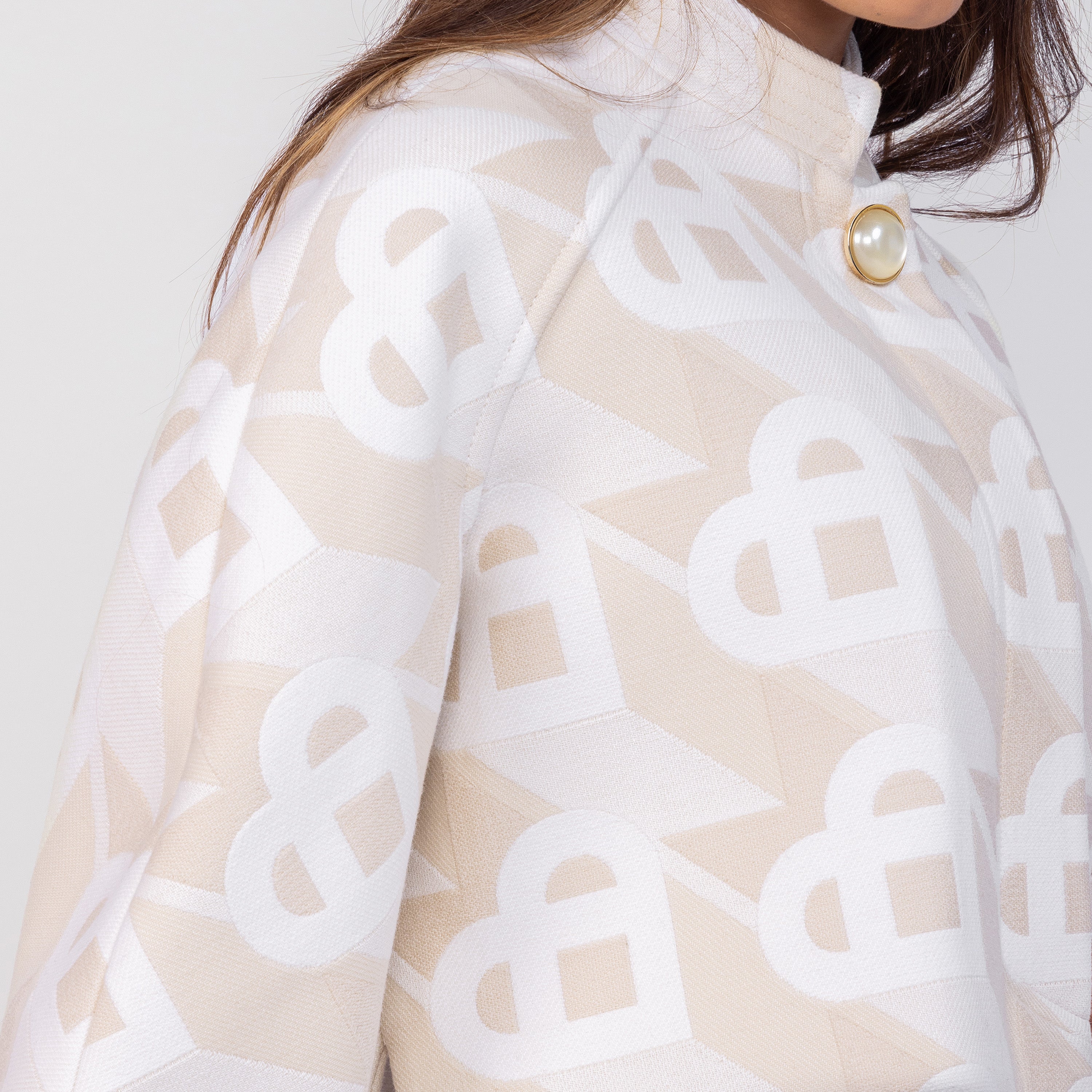 Chaqueta Beige Casablanca Heart Monogramme