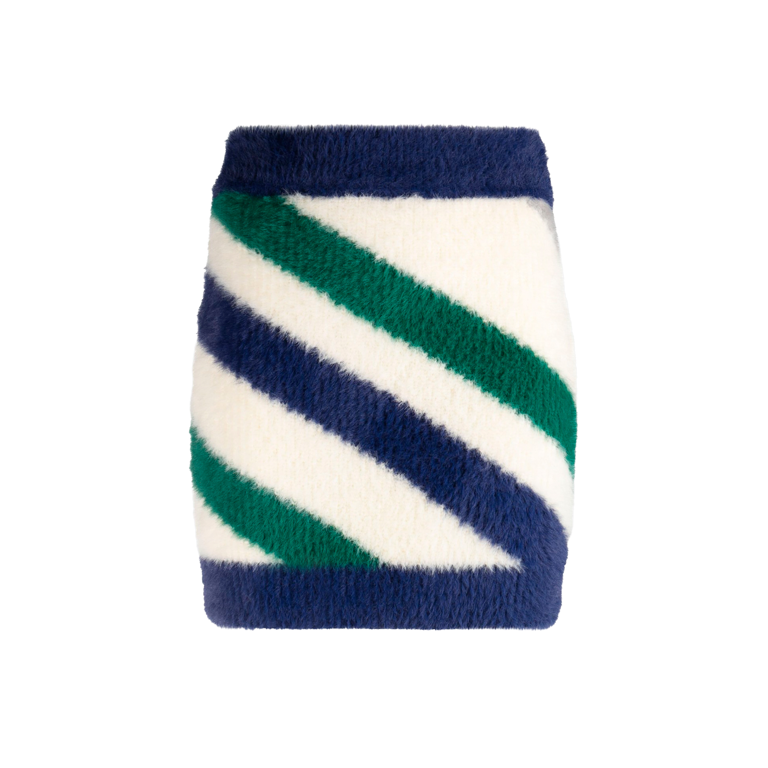 Falda Blanca Casablanca Azul Furry Striped