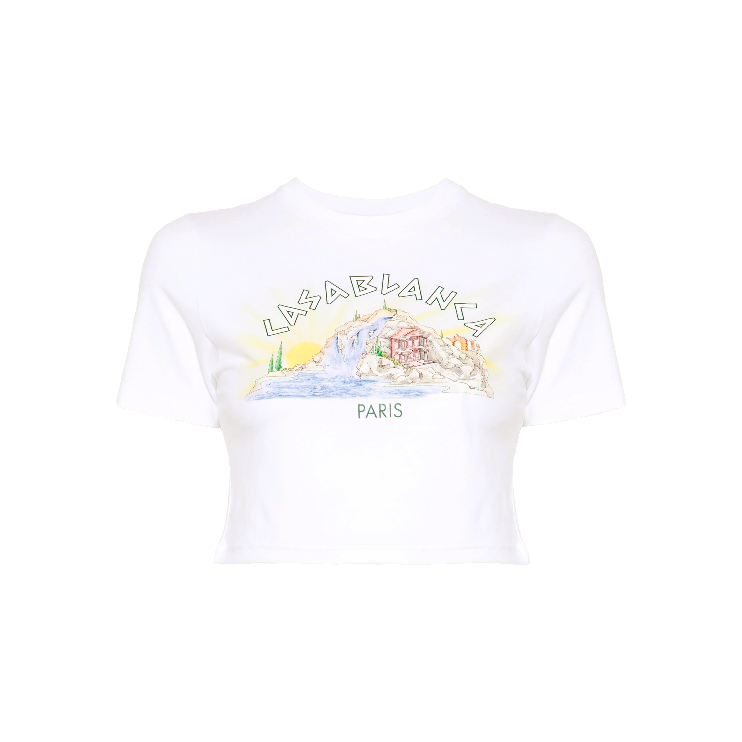 Camiseta Blanca Casablanca Cropped Mountain River