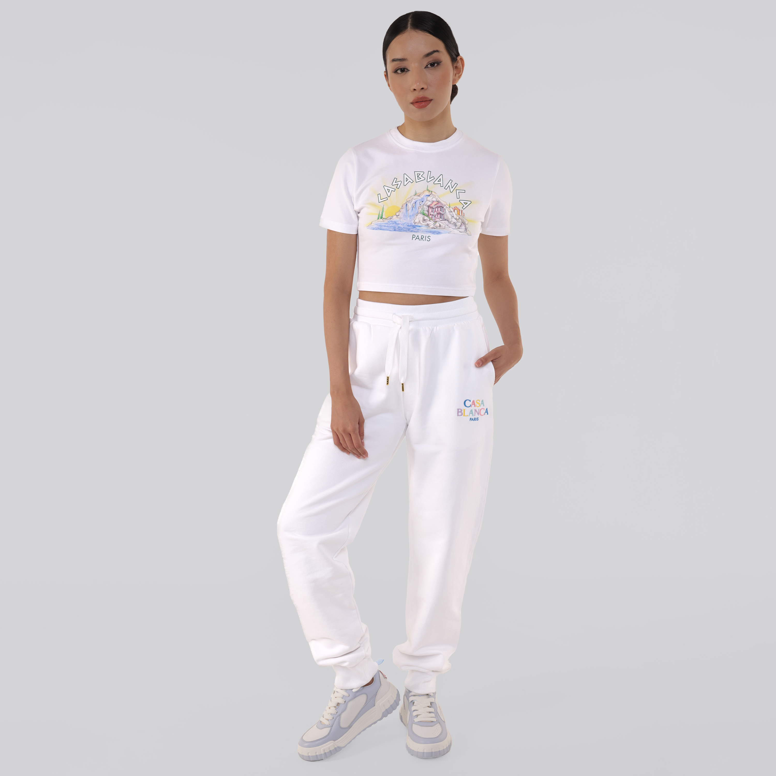 Camiseta Blanca Casablanca Cropped Mountain River