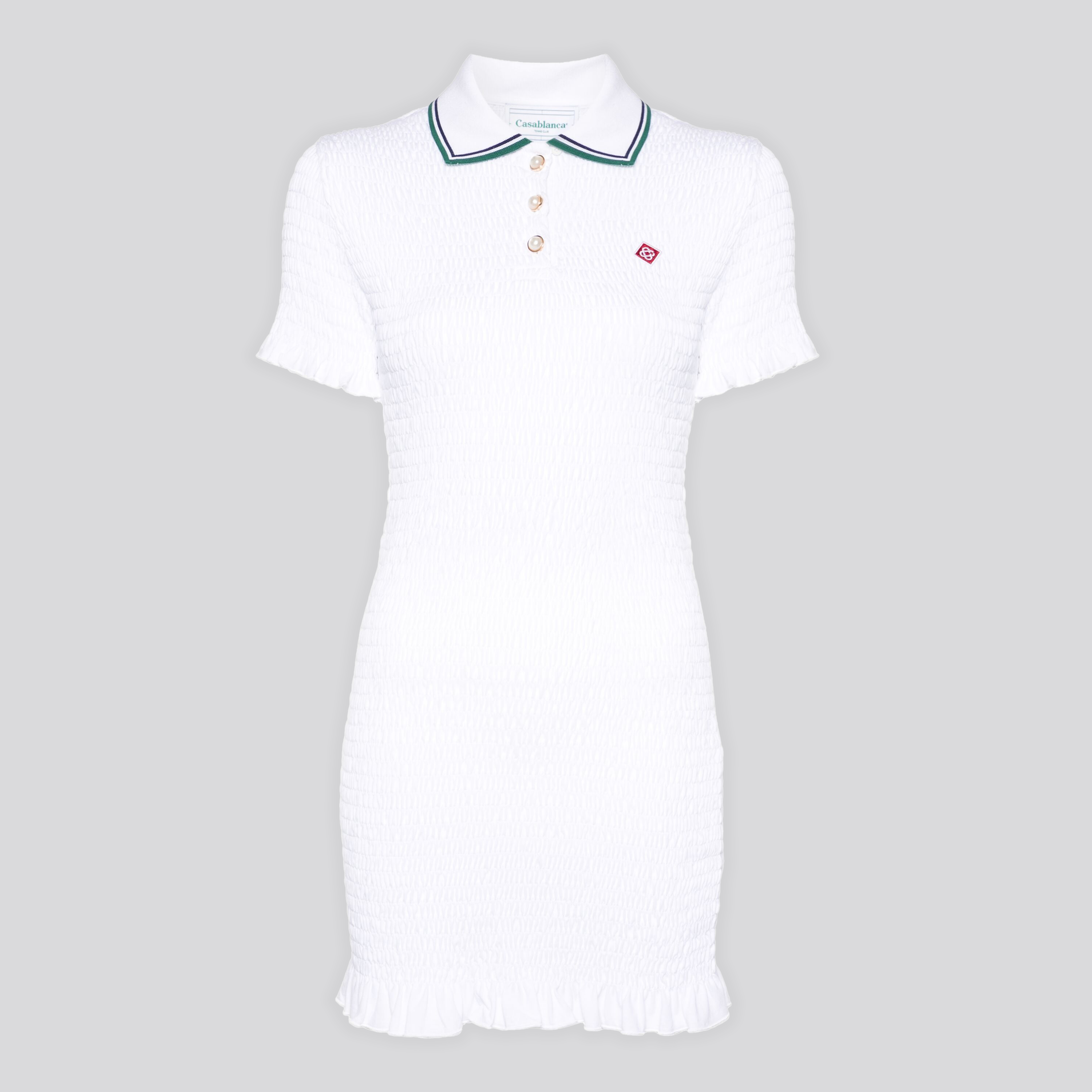 Vestido Blanco Casablanca Shirred