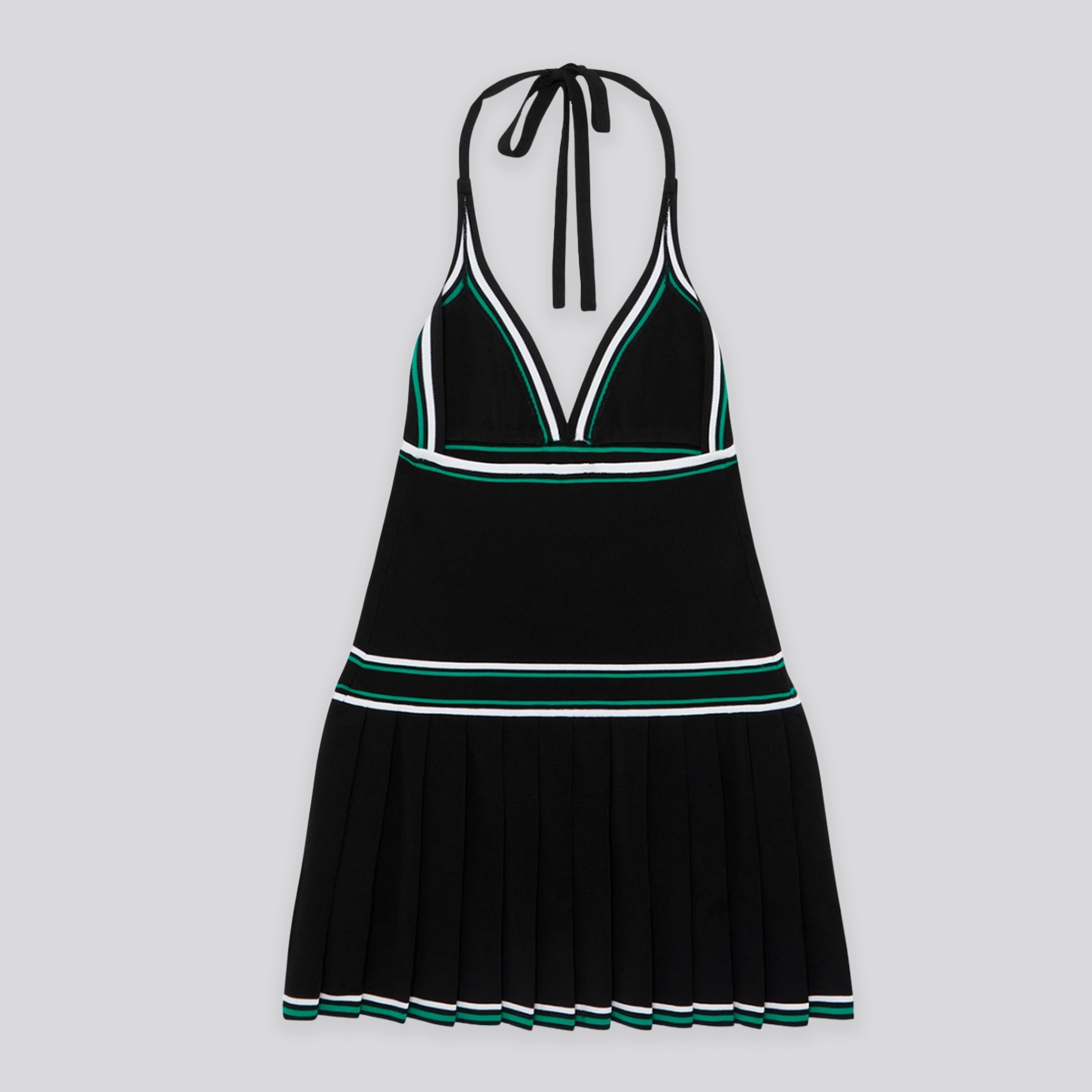 Vestido Negro Casablanca Pleated Knit Day