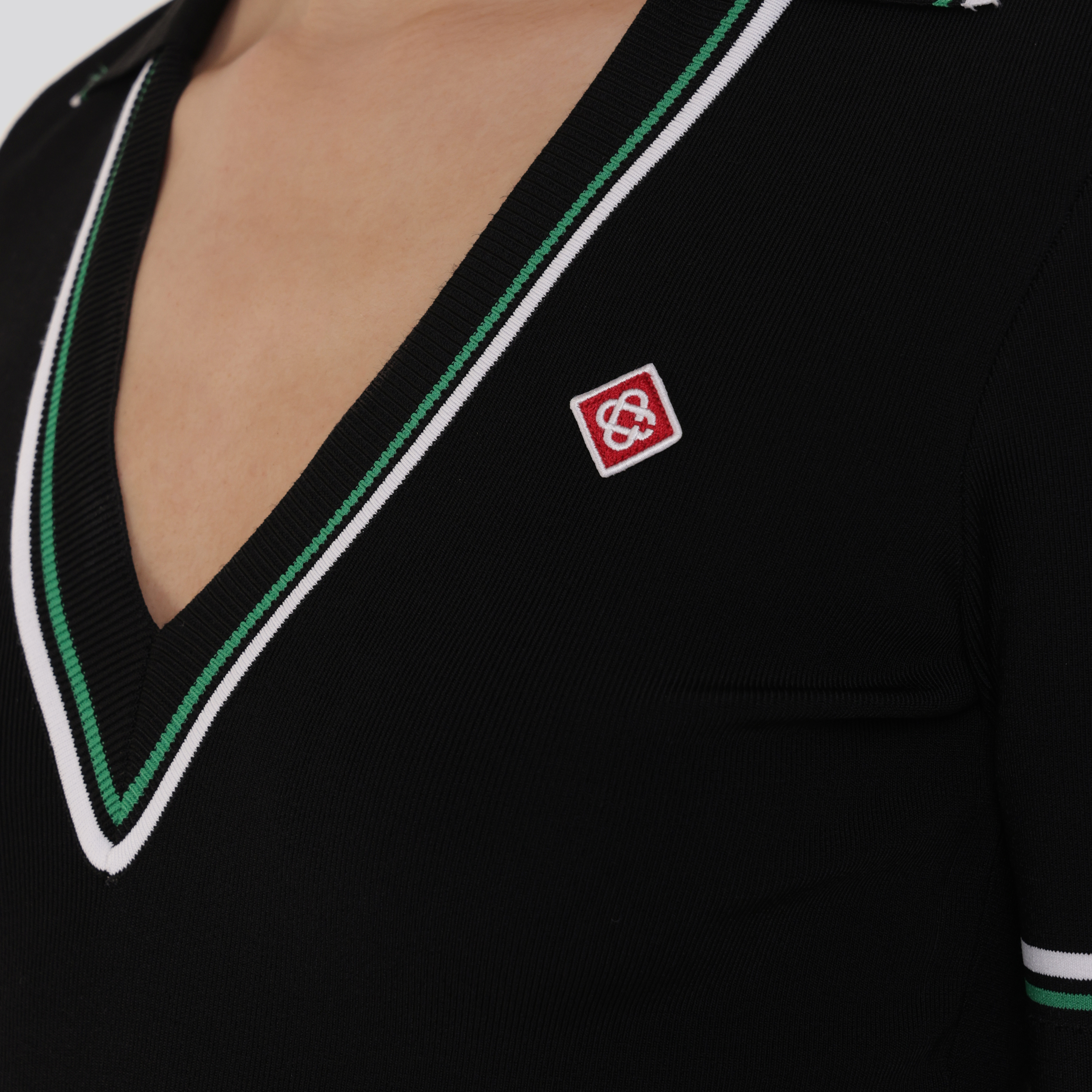 Top Negro Casablanca Patch Logo