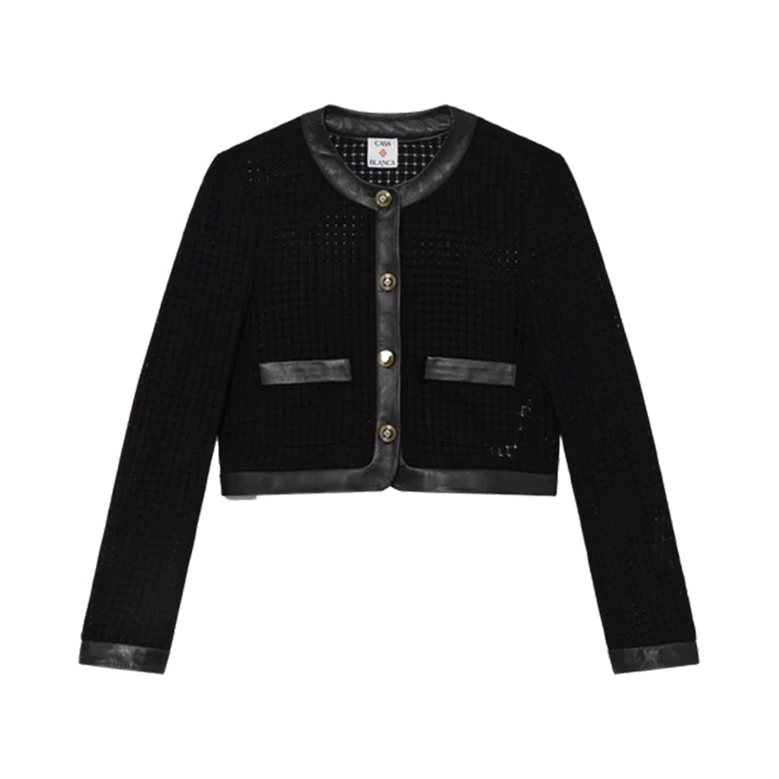 Chaqueta Negra Casablanca Cropped Tailored
