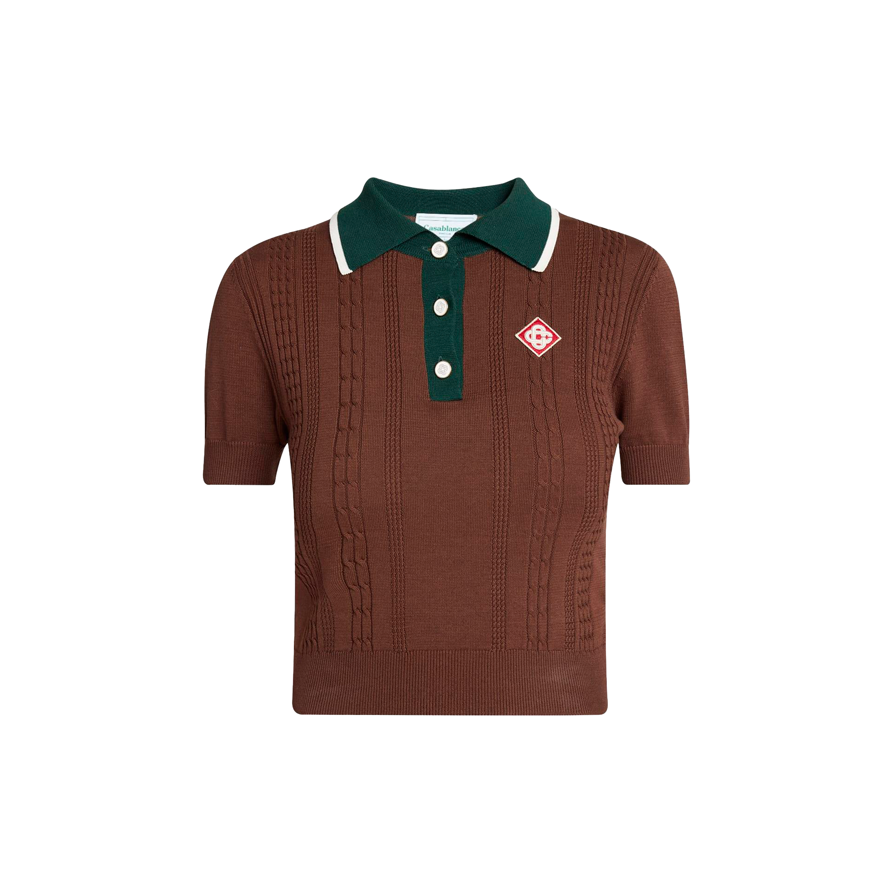 Camiseta Tipo Polo Café Casablanca Mini Cable