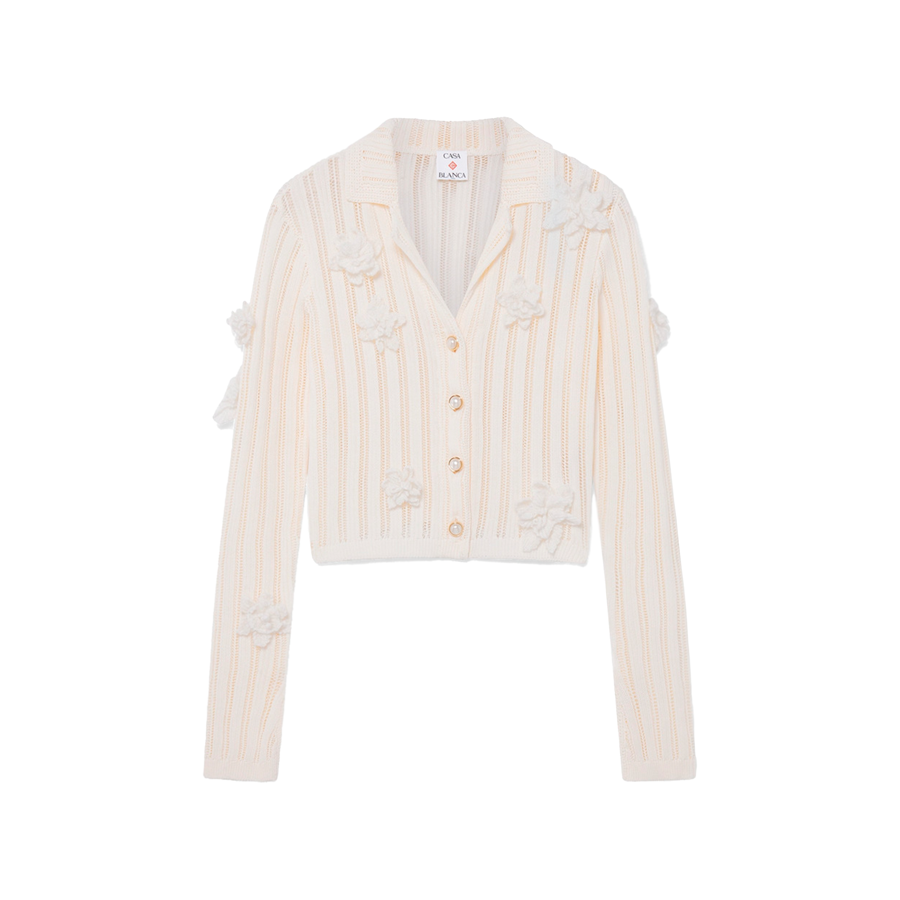 Camisa Blanca Casablanca Flower Lace