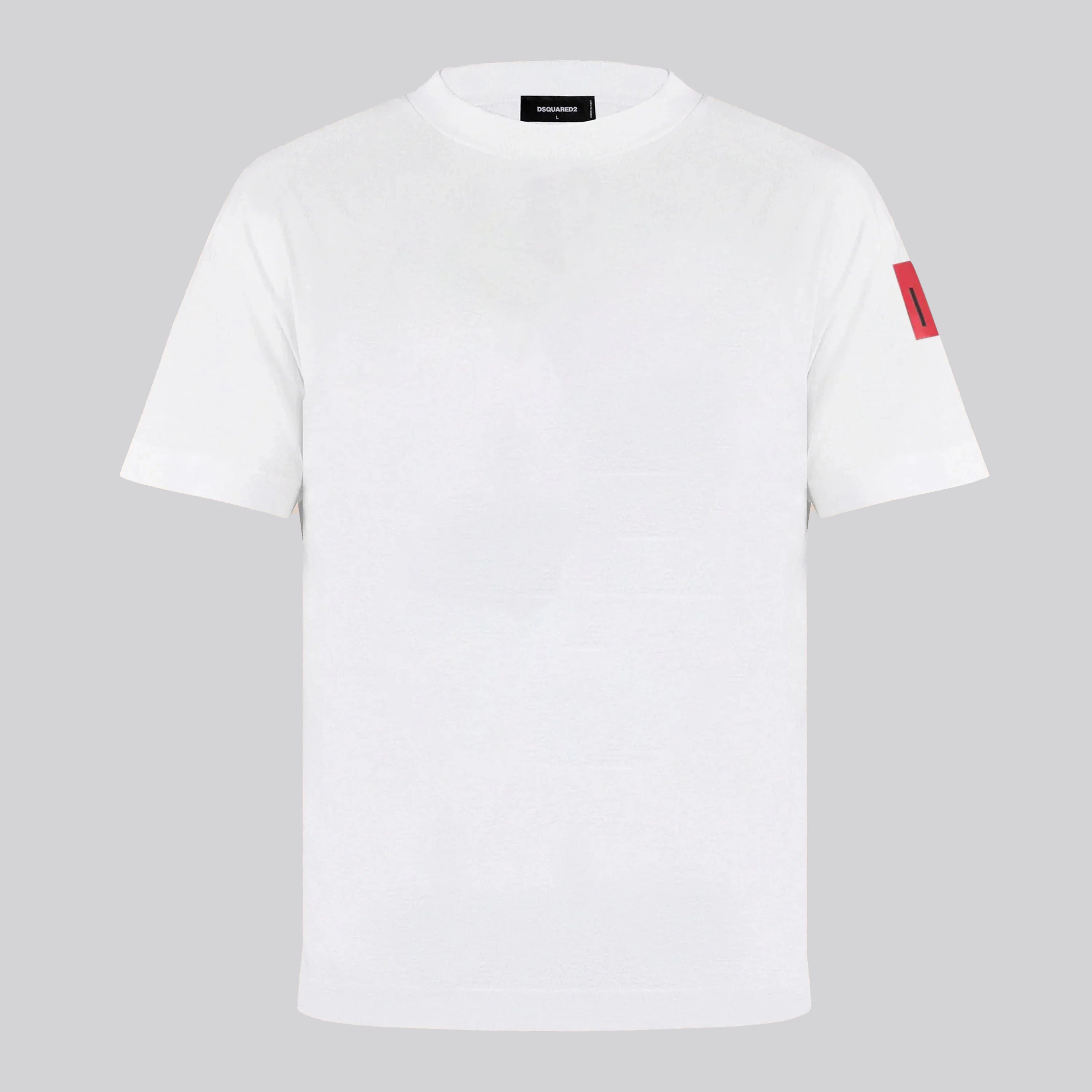 Camiseta Blanca Dsquared2 Rojo Icon Tag
