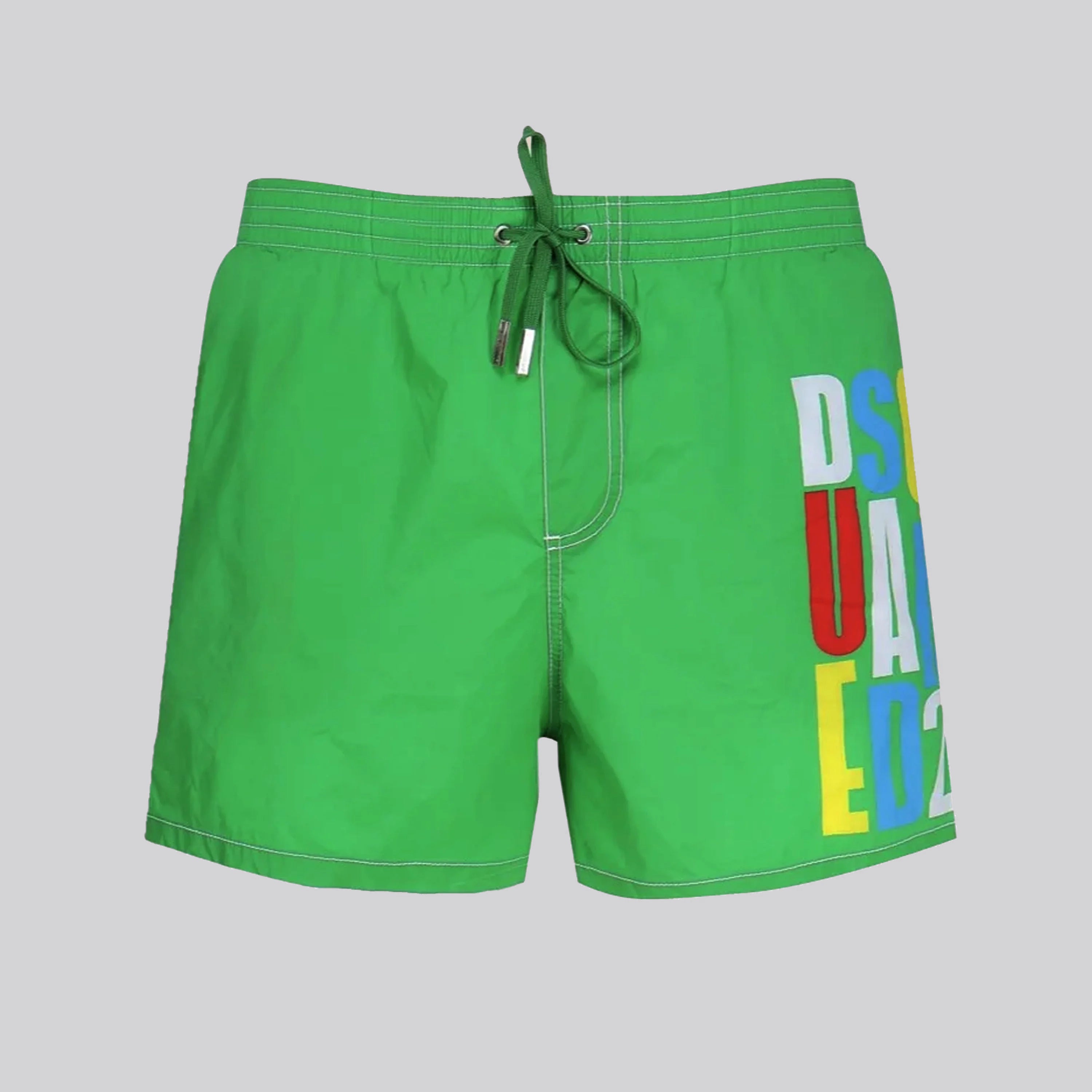Pantaloneta Verde Dsquared2 Logo Multicolor
