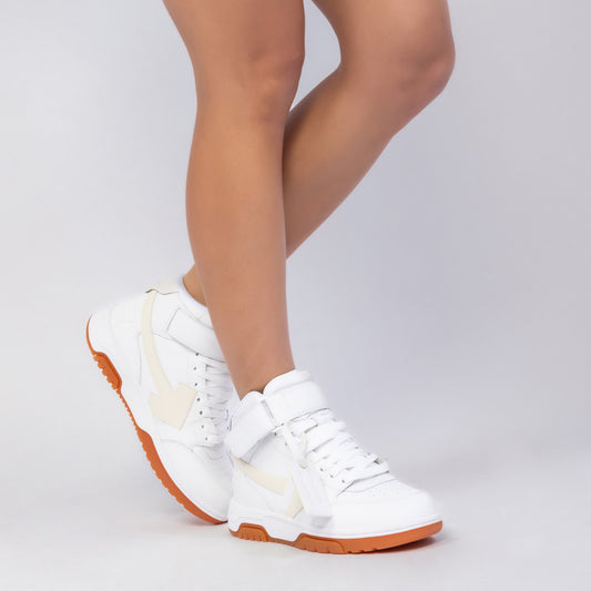 Sneakers High Top Blancos Beige Off-White ''Ooo''