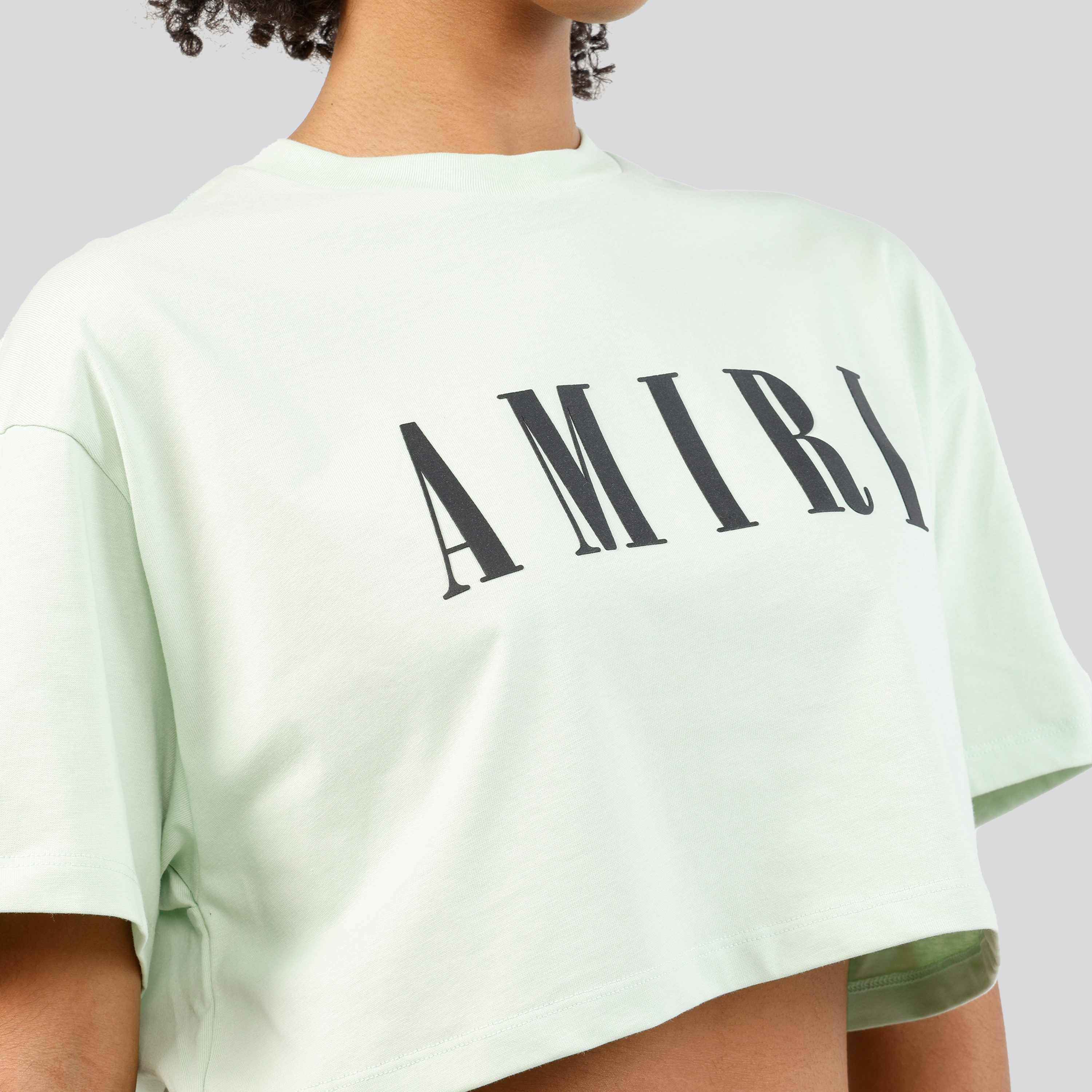 Camiseta Verde AMIRI Core Logo Cropped