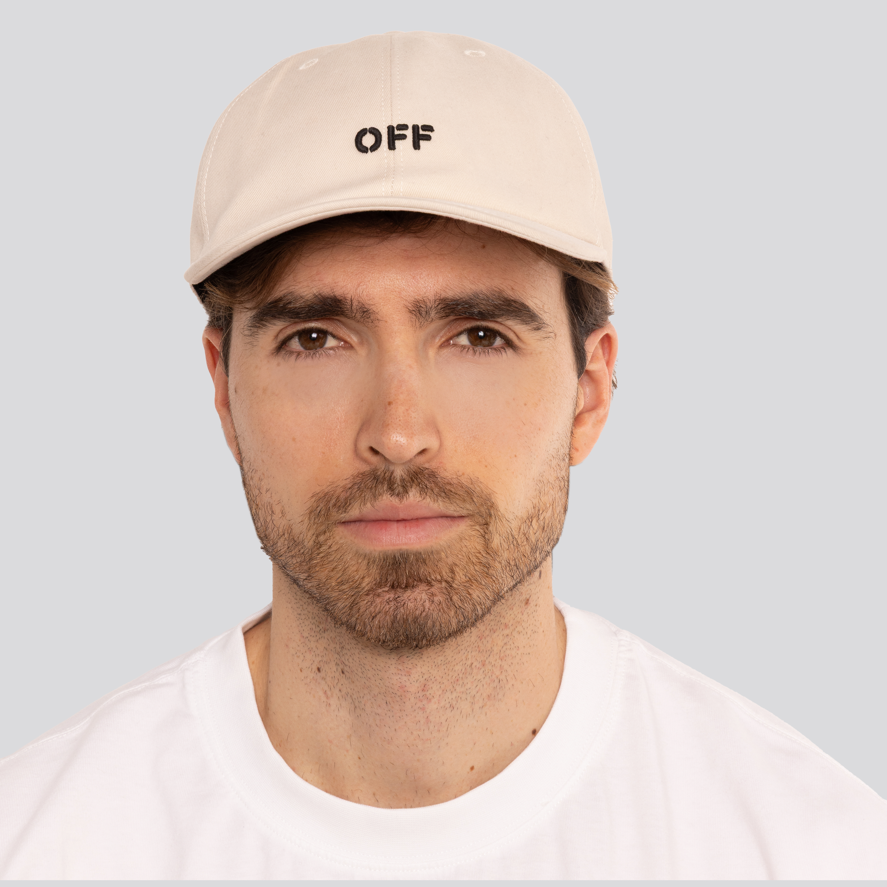 Gorra Beige Off-White Logo