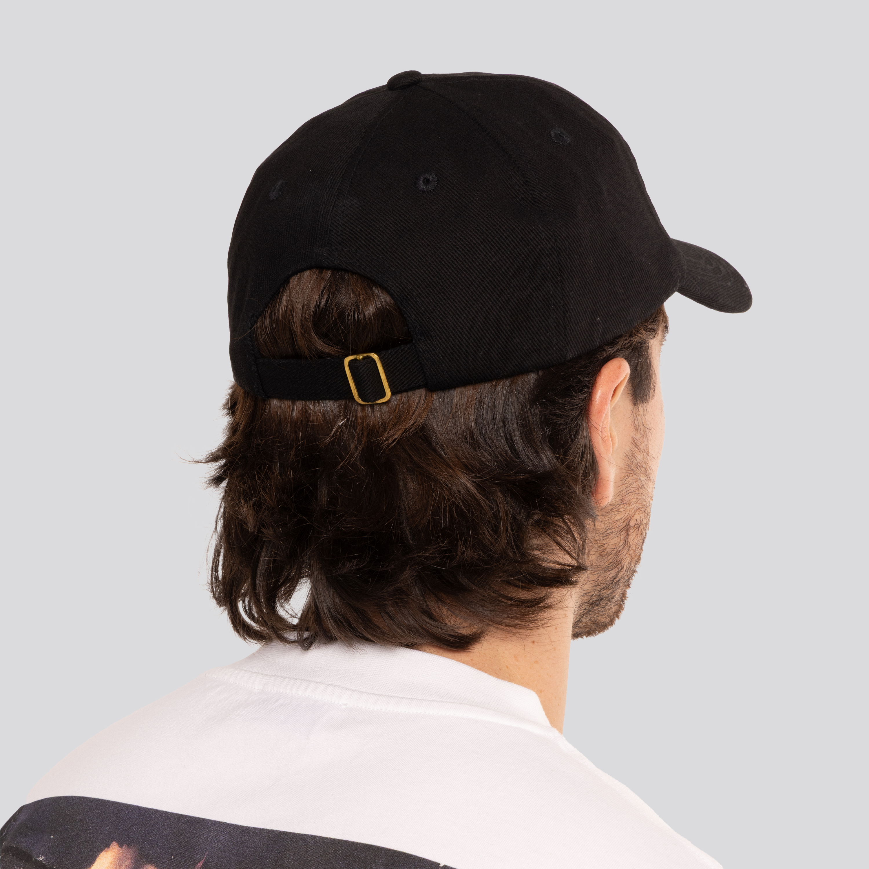 Gorra Negra Casablanca Logo Round Embroidered Patch