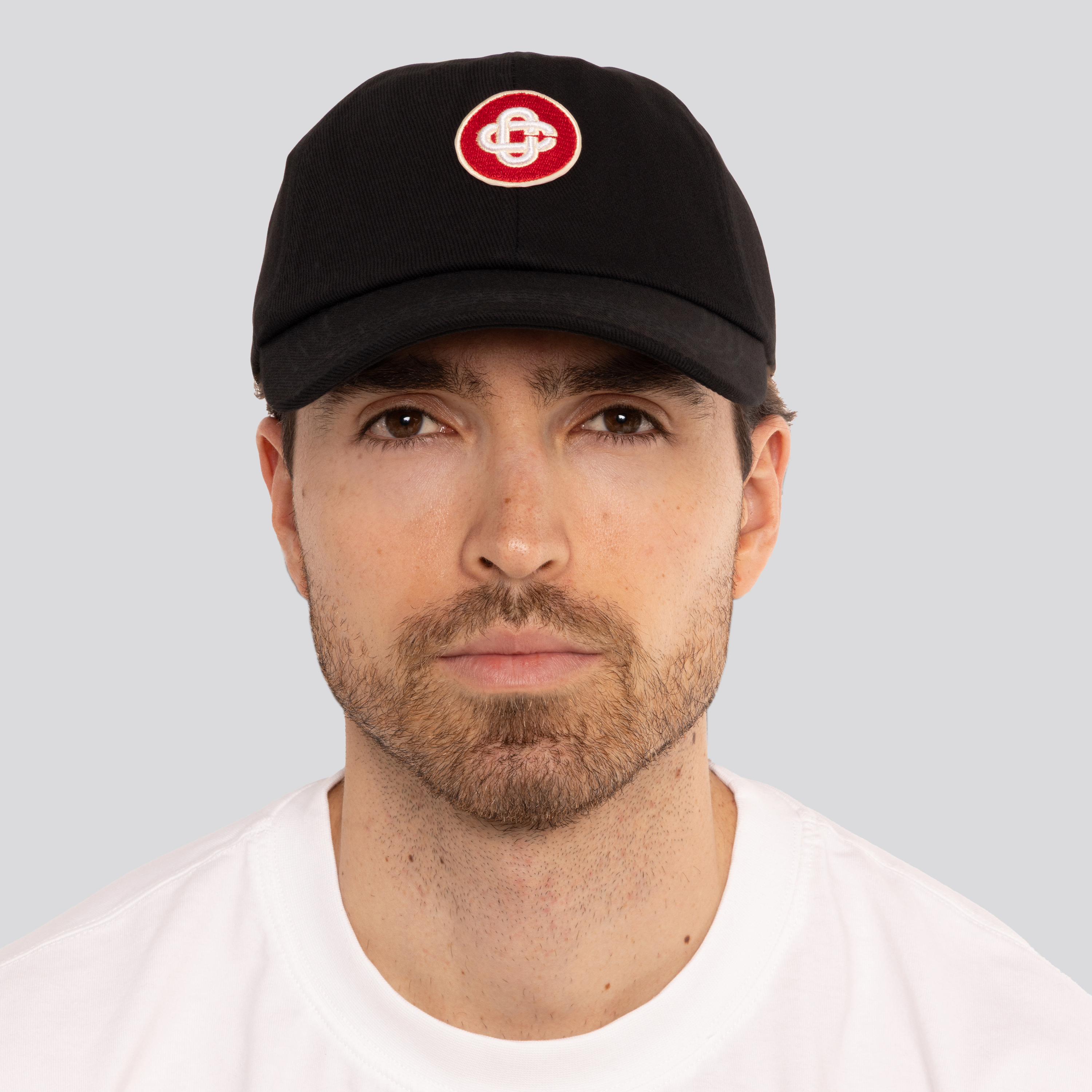 Gorra Negra Casablanca Logo Round Embroidered Patch