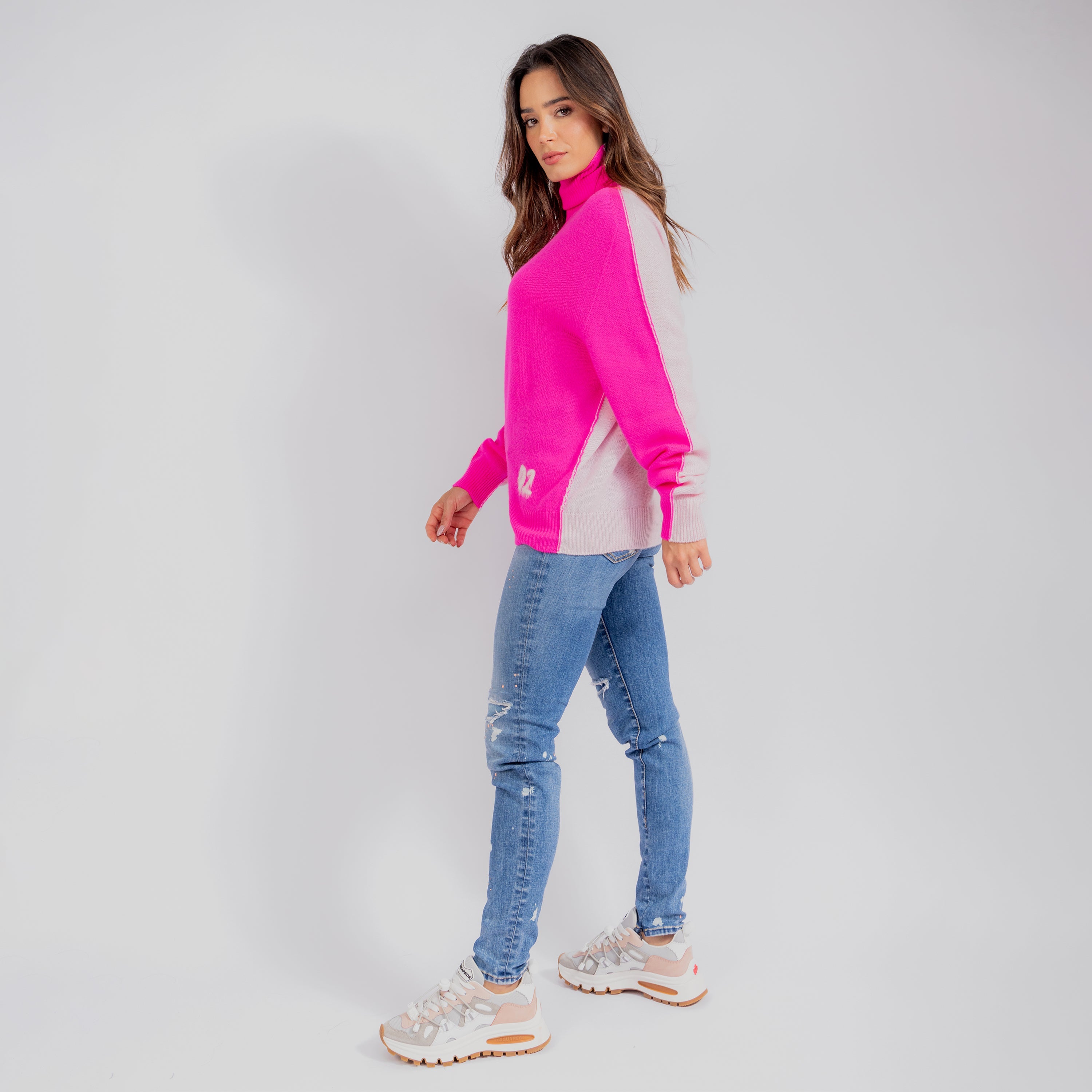 Suéter Fucsia Dsquared2 Turtle Neck