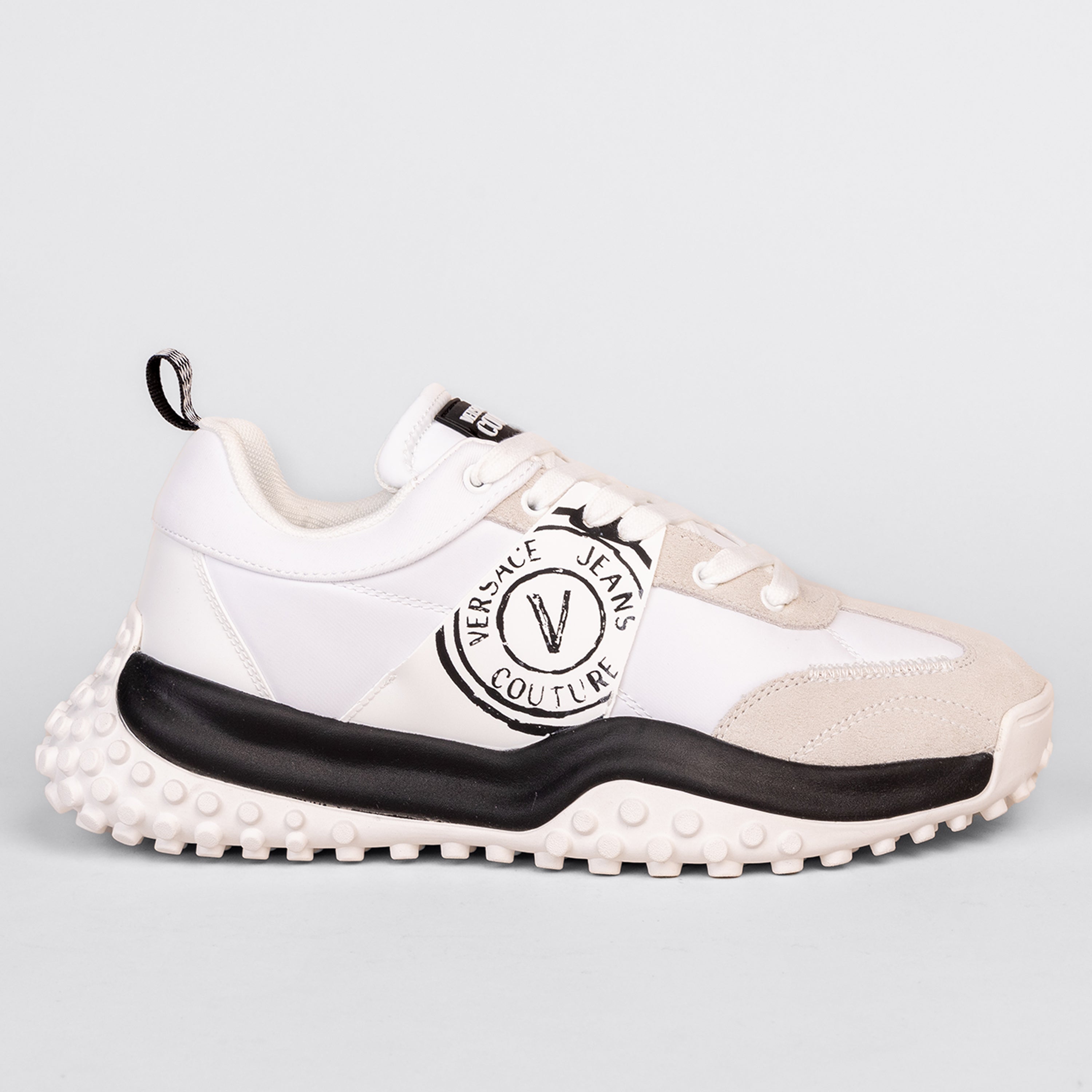 Sneakers Blanco Versace Couture V Circle Logo