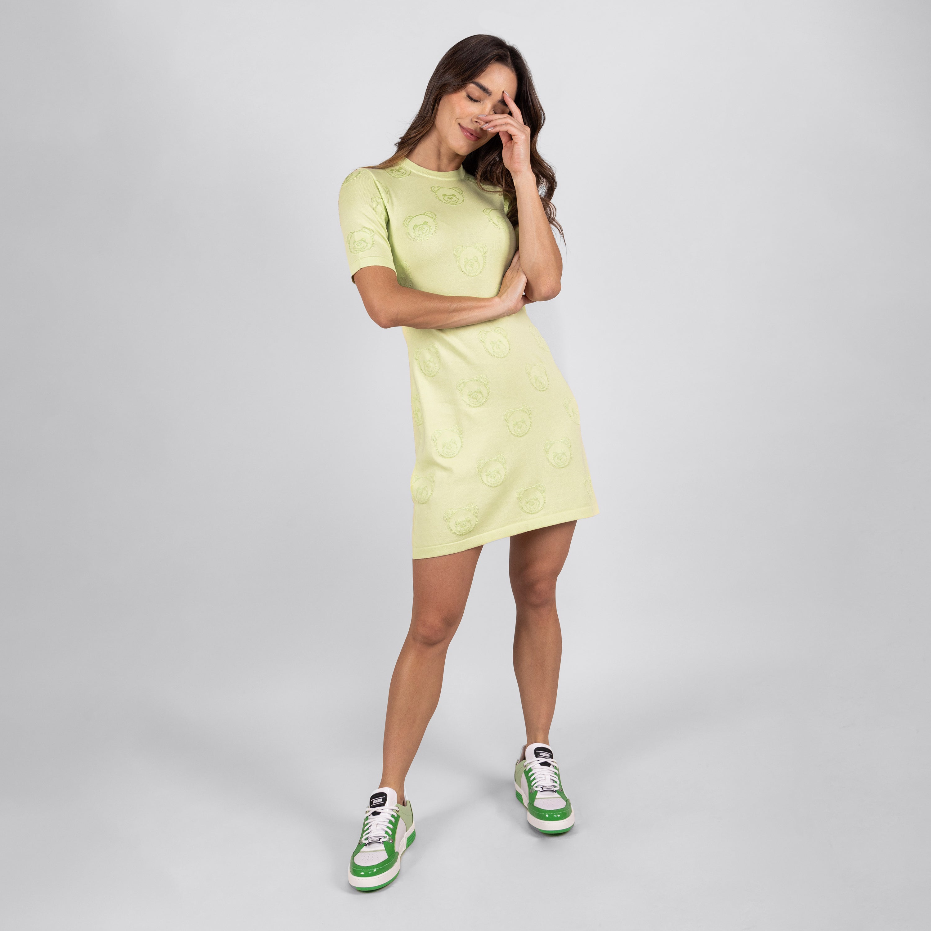 Vestido Verde Moschino Couture Multi Teddy