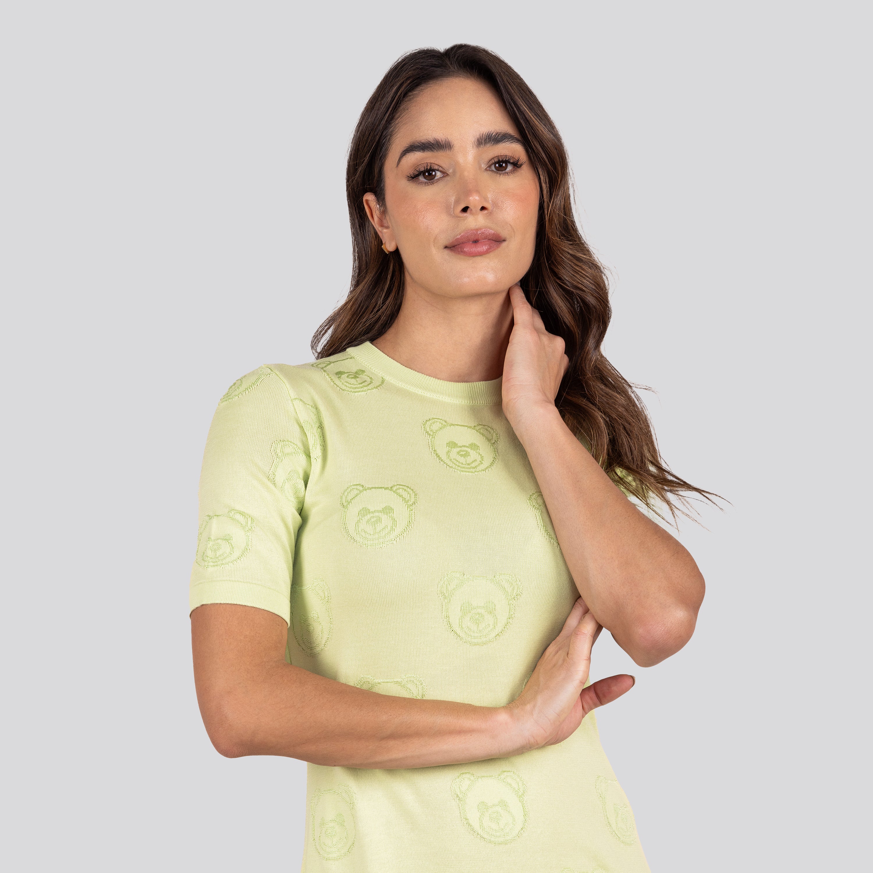 Vestido Verde Moschino Couture Multi Teddy