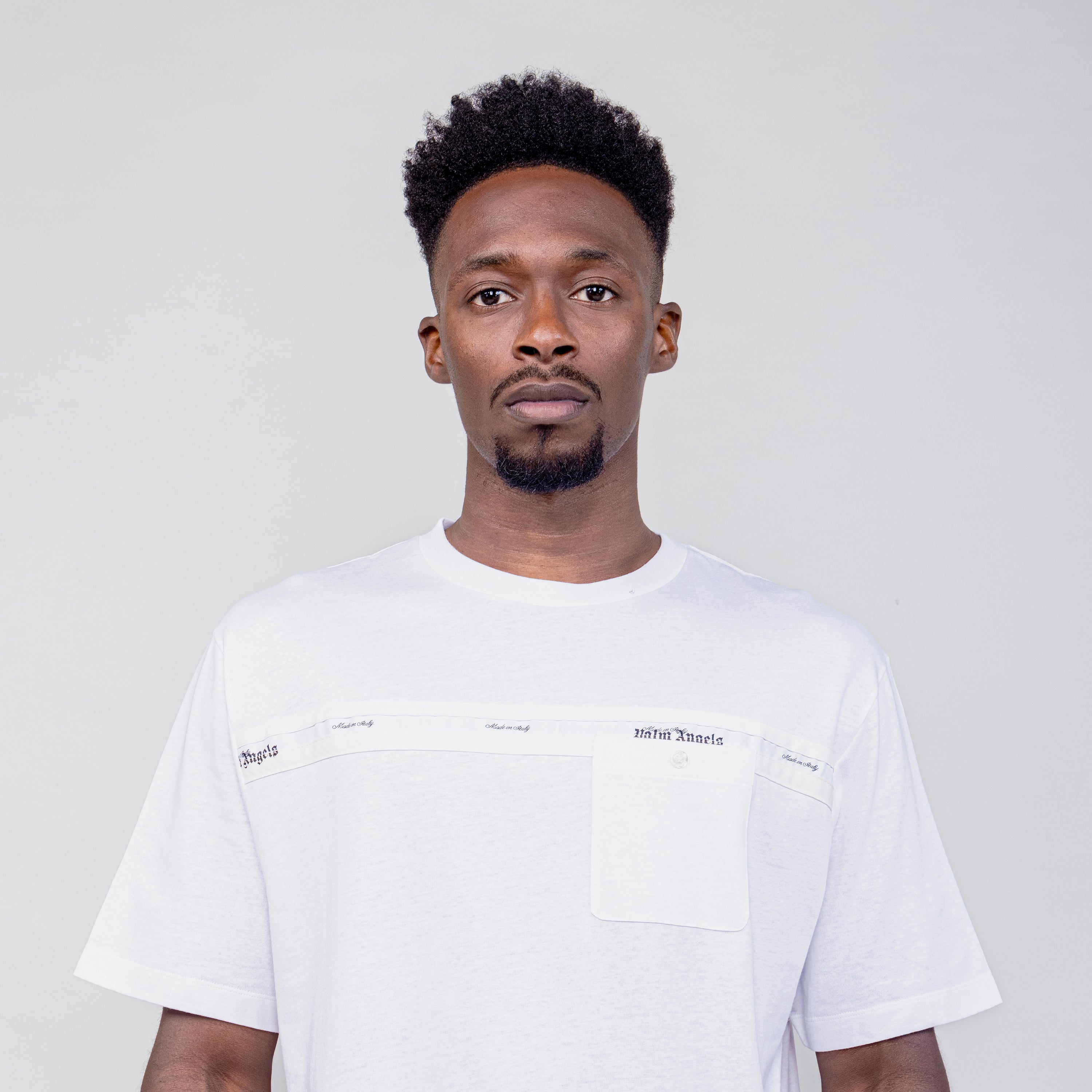 Camiseta Blanca Palm Angels Sartorial Tape Pocket