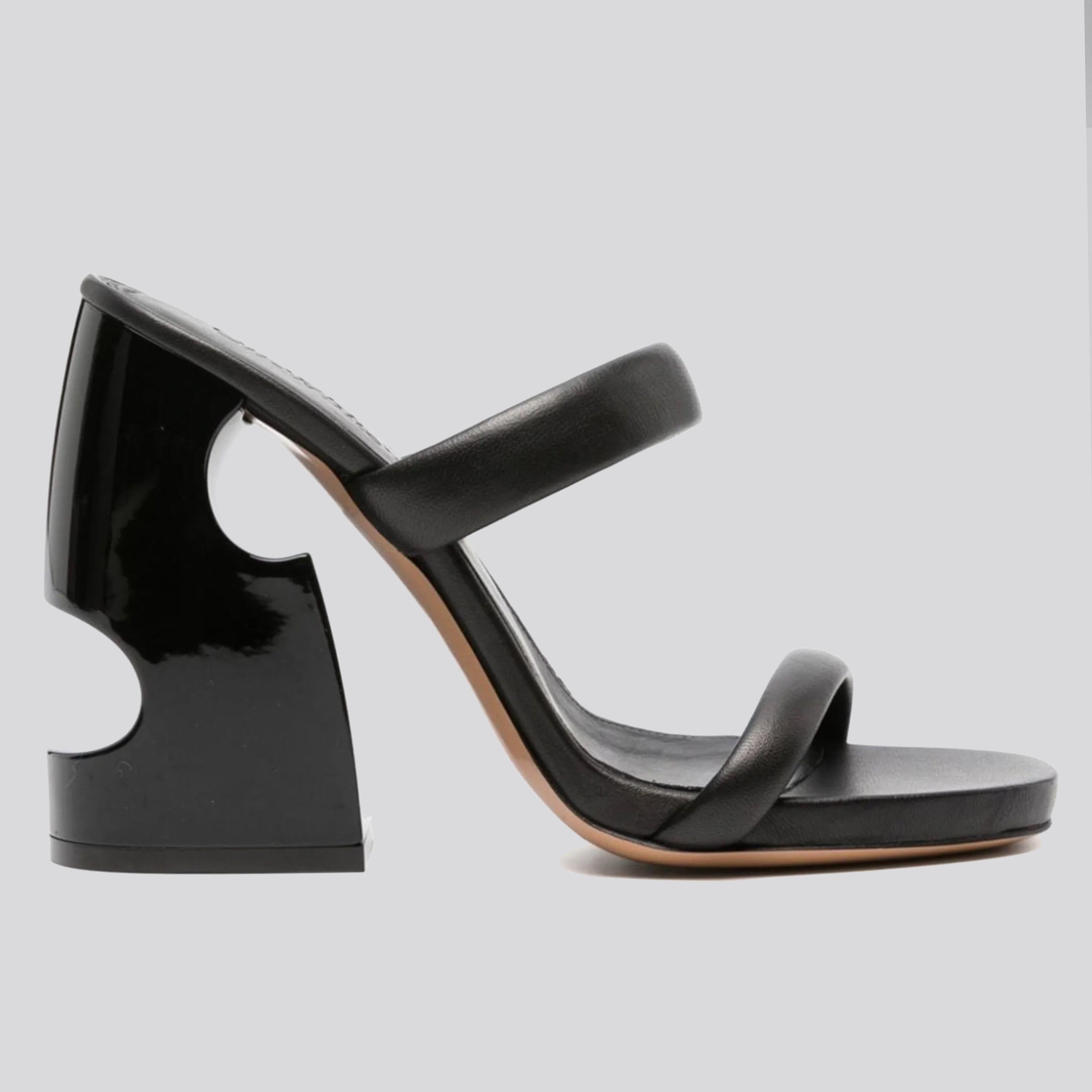 Sandalias de Tacón Negras Off-White Metheor