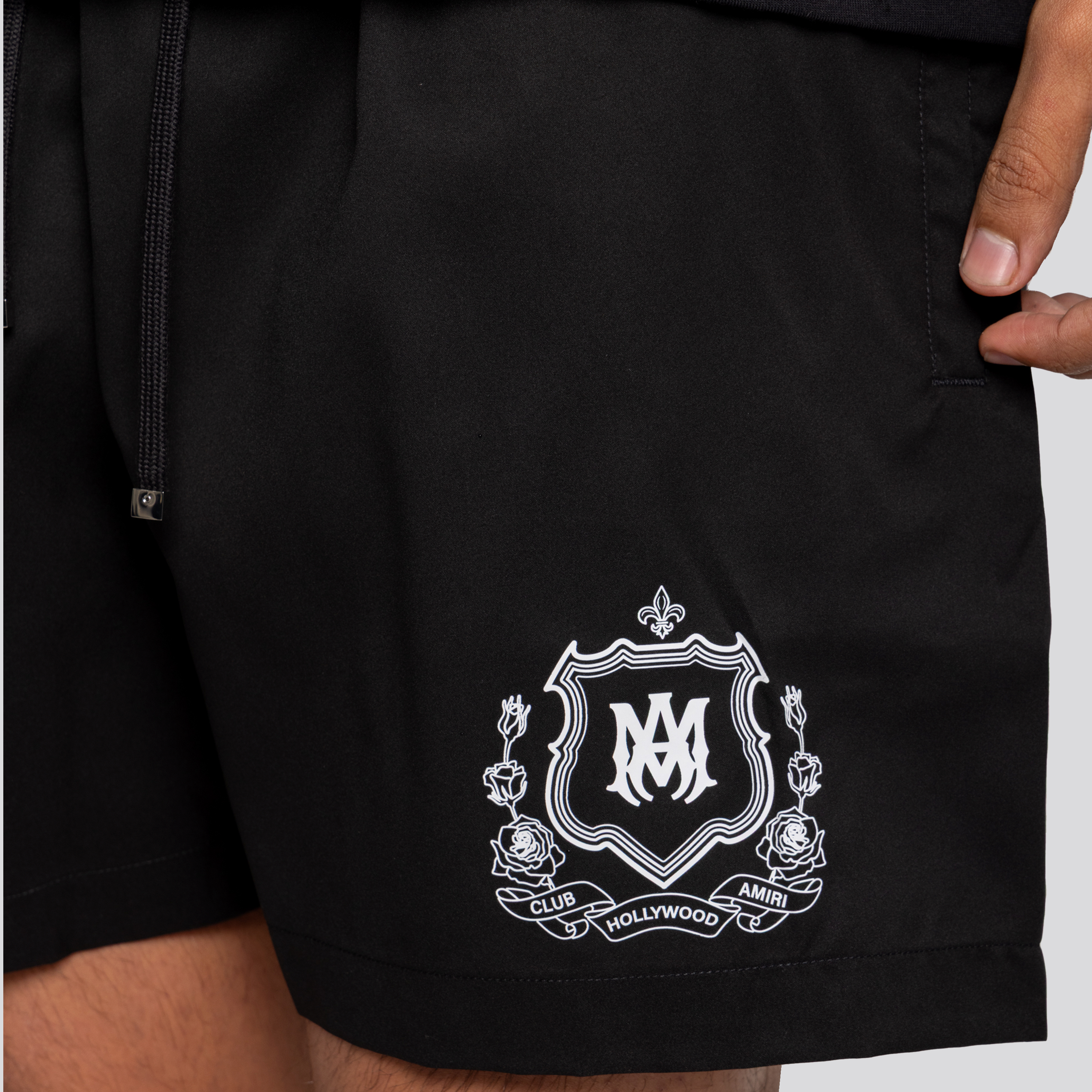 Pantaloneta Negra AMIRI Crest