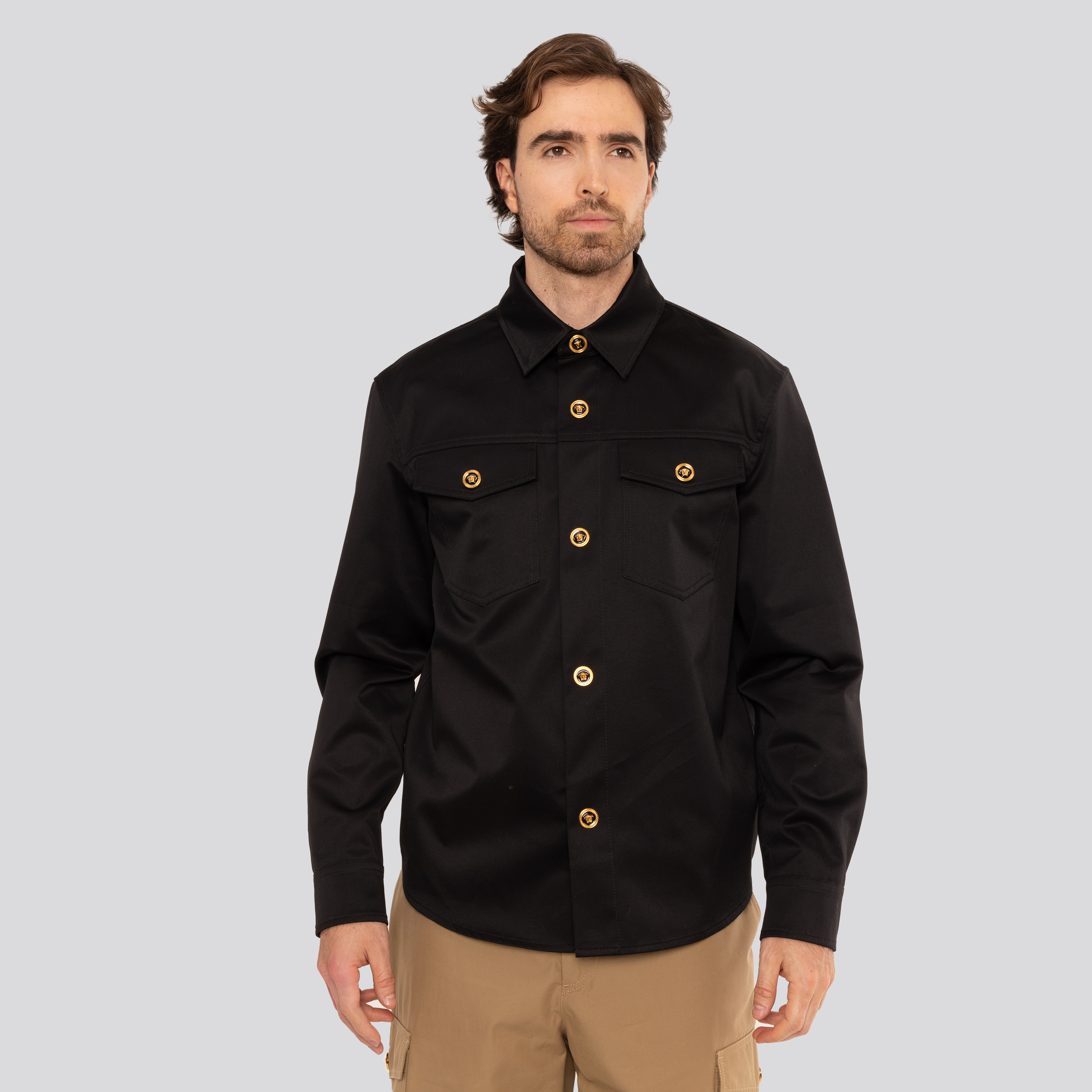 Chaqueta Negra Versace Medusa