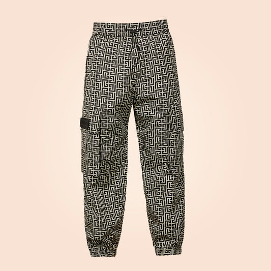 Pantalón De Chándal Negro Balmain Monogram Pr