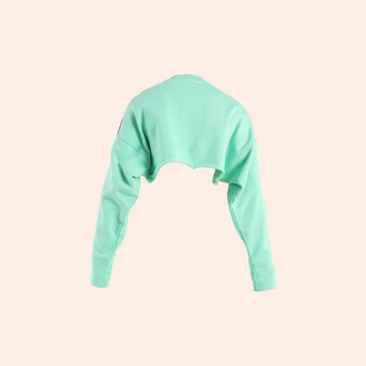 Suéter Verde Chiara Ferragni Side Logo Cropped