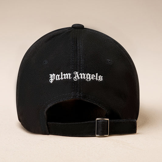 Gorra Negra Palm Angels Logo Ripped
