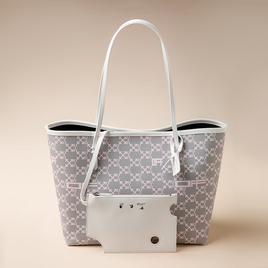 Bolso Monogram Gris-Rosa Off-White