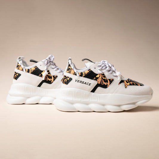 Sneaker Blanco Versace Chain Reaction Baroque