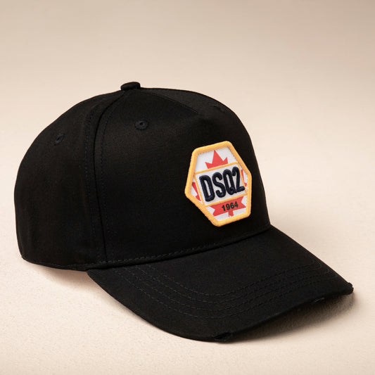 Gorra Negra Dsquared2 Dsq2 Leaf