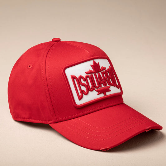 Gorra Roja Dsquared2 Logo Leaf