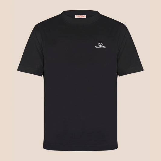 Camiseta Negra Valentino Vlogo